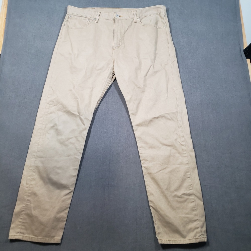 Levi's 508 Regular Taper Pants Mens 38x32 Tan Khaki Twill Chino Jeans